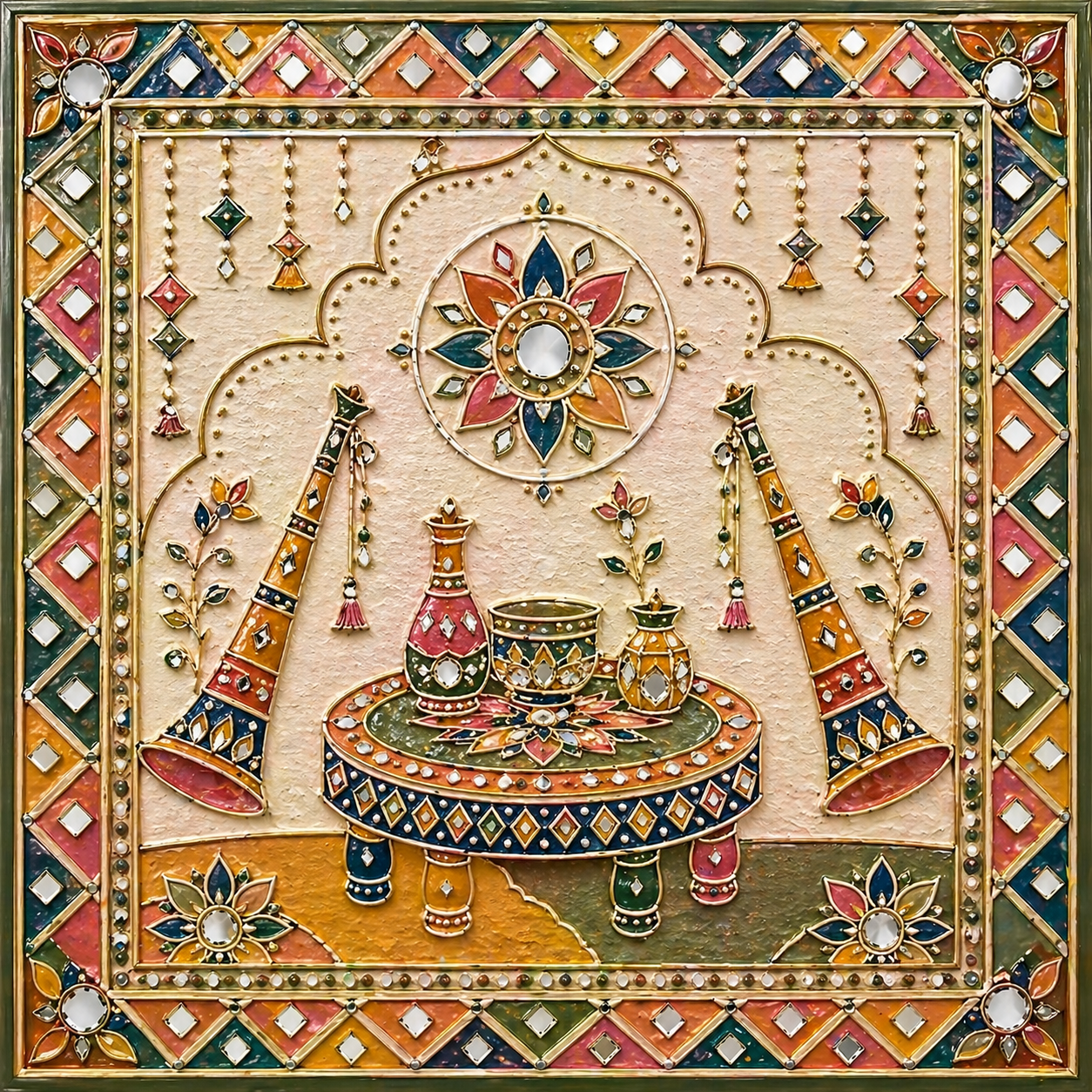 Traditional Mirror Artwork