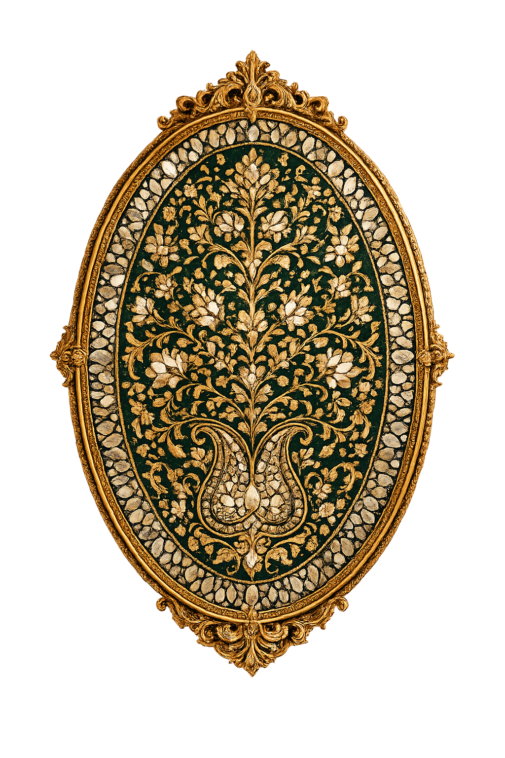 Ornate Rajasthani  Mirror Art with Tree of Life