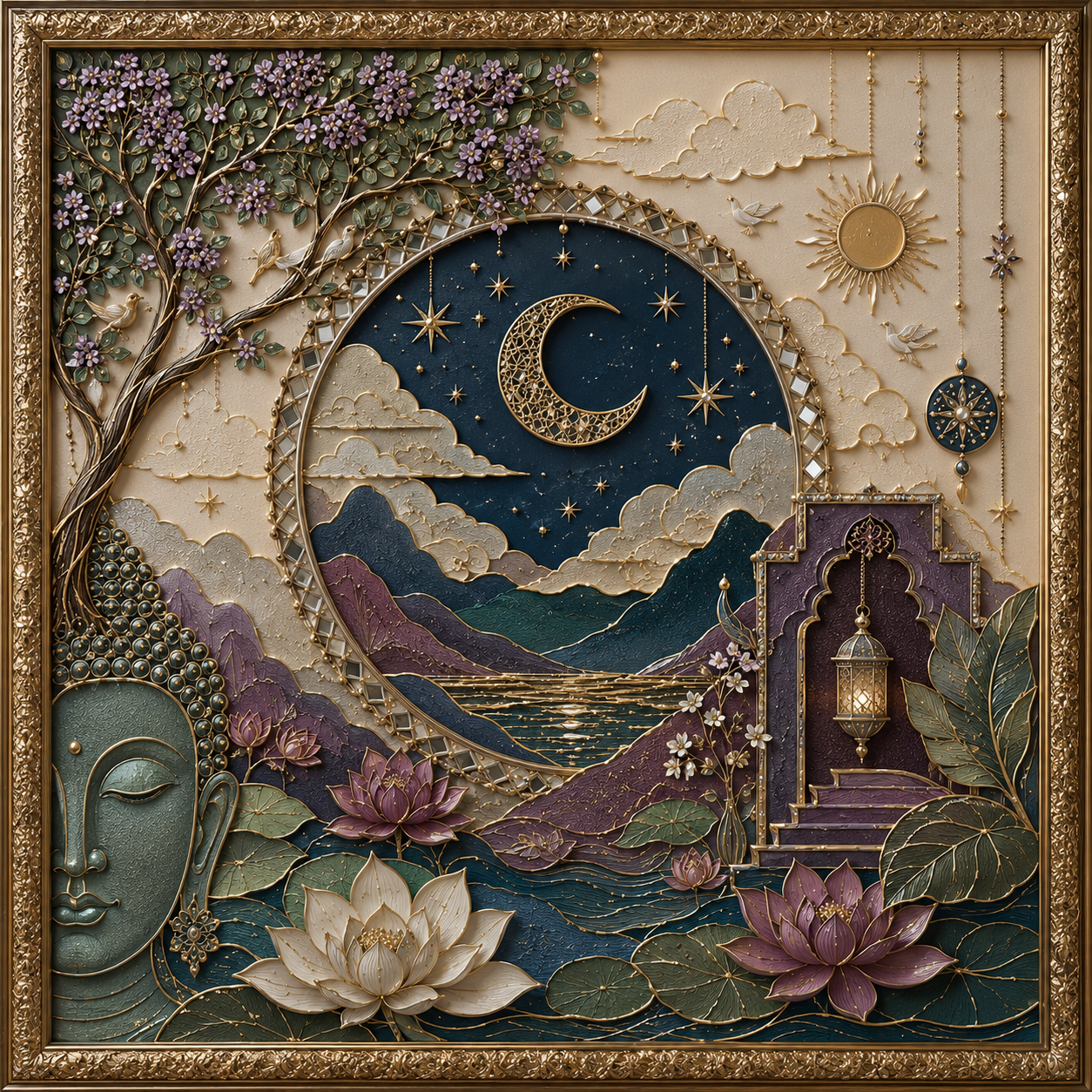 Handcrafted Lippan Art