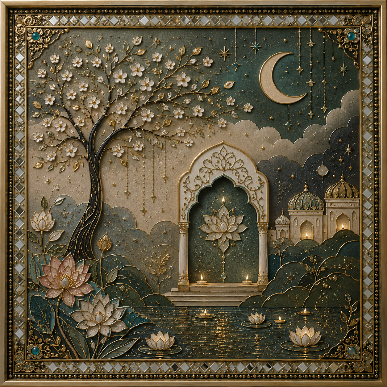 Handcrafted Lippan Work
