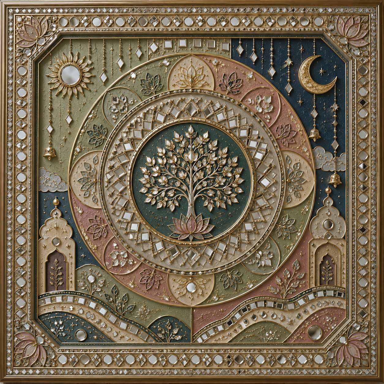 Handcrafted Lippan Work